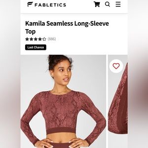 NWT Fabletics athletic long sleeve